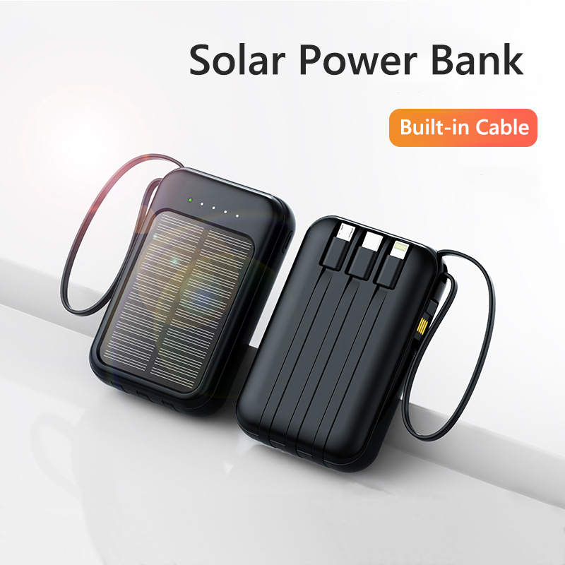 Usb Charger Dynamo - 50000mAh بنك الطاقة الشمسية المدمج كابلات