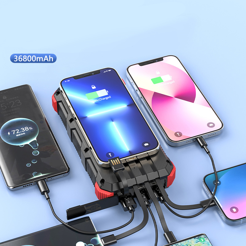 بنك الطاقة الشمسية 36800mAh مع - مراجعة Usb Charger Dynamo وسعره