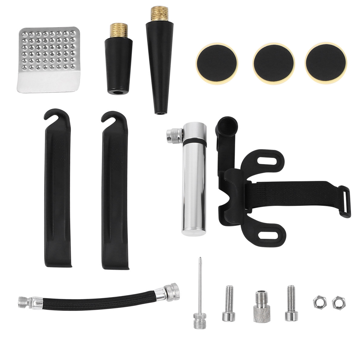طقم إصلاح ثقوب الإطارات للدراج - مراجعة Bike Pump Frame Mount وسعره