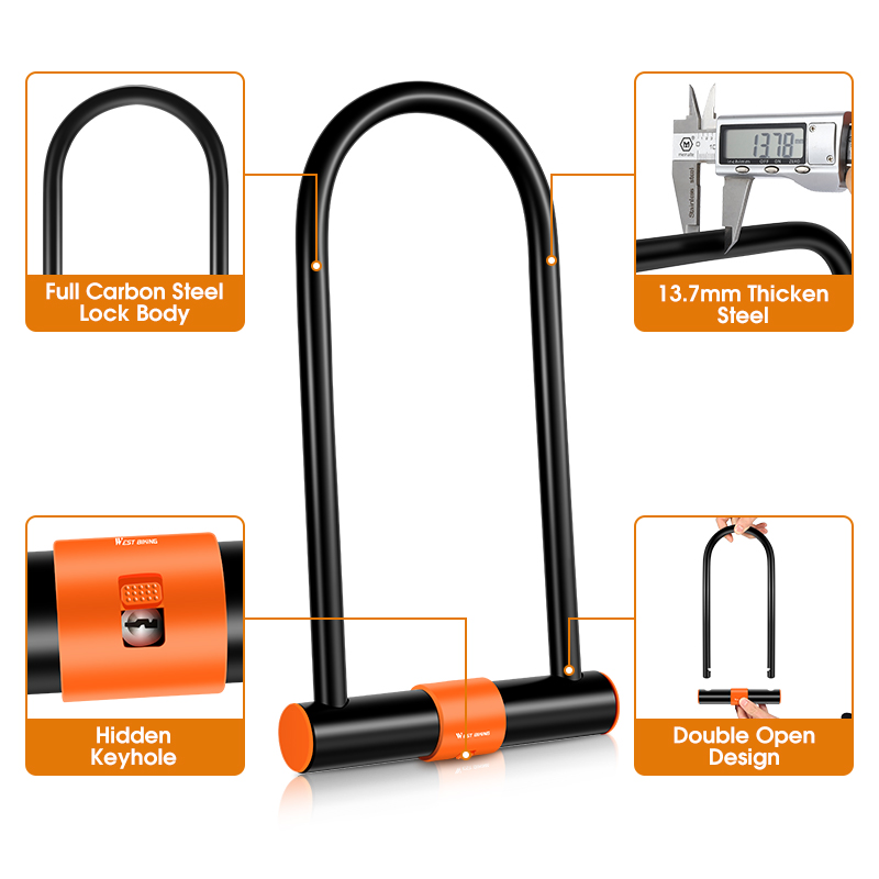 قفل دراجة على شكل حرف U من WES - مراجعة U Lock Heavy Duty وسعره
