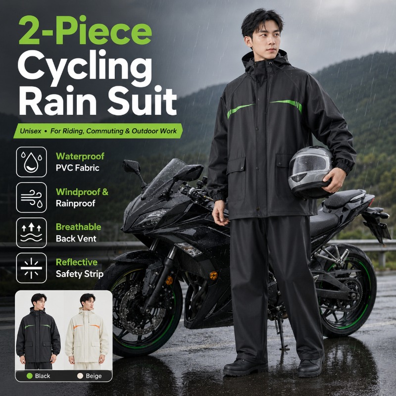 بدلة مطر للدراجات الهوائية مقا - مراجعة Cycling Commute In Rain وسعره